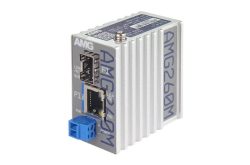 Industrieller Mini Medienkonverter, 1 x 10/100/1000BT RJ45 60/90W, 1 x 100/1GBFX SFP Slot, 52-56 VDC Input, DIN Rail / Wandmontage