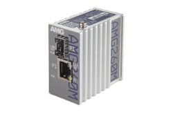 Industrieller Mini Medienkonverter, 1 x 10/100/1000BT RJ45 , 1 x 100/1000FX SFP Slot, ohne SFP, DIP Switch, DIN Rail / Wandmontage