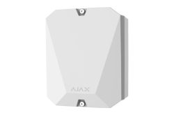 Ein weißes, sechseckiges Gerät mit der Aufschrift "AJAX".