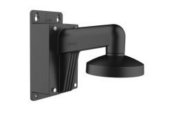 Wandhalterung aus schwarzem Metall mit rechteckiger Basis und abgewinkeltem Arm.