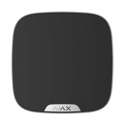 Quadratisches, schwarzes Gerät mit abgerundeten Ecken; unten der Schriftzug "AJAX".