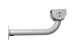 Metallhalterung in L-Form, vermutlich für eine Kamera oder ähnliches Gerät, mit Montageplatte an beiden Enden.