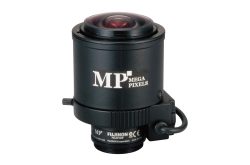 Schwarzes Fujinon Fujifilm Kameraobjektiv mit der Aufschrift "MP Mega Pixels".