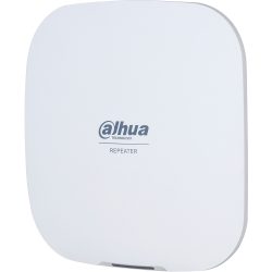 Ein weißer Dahua Technology Repeater in quadratischer Form mit abgerundeten Ecken.