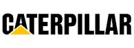 Das Logo von Caterpillar mit schwarzem Schriftzug und gelbem Dreieck.
