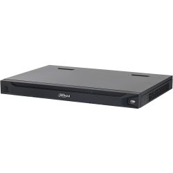 Netzwerkrekorder von Dahua, flach und rechteckig mit USB-Anschluss an der Vorderseite, in schwarzer Farbe.