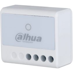 Ein rechteckiges, weißes Gerät von Dahua Technology mit mehreren runden Anschlüssen an der Unterseite und einem Kreis auf der Vorderseite.
