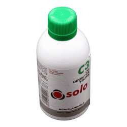 Eine Dose Solo C3 Detektortester mit grünem Deckel, zum Testen von Kohlenmonoxiddetektoren, nicht brennbar.