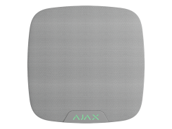 Ein graues, rechteckiges Gerät mit abgerundeten Ecken und einem grünen Logo mit der Aufschrift "AJAX" unten.