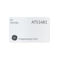 Weiße GE Security-Programmierkarte mit der Aufschrift "ATS1481" und einem GE-Logo.