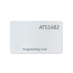 Eine weiße Programmierkarte mit der Aufschrift 'ATS1482' oben rechts.