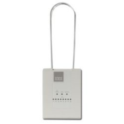 Ein rechteckiges elektronisches Gerät mit einem silbernen Umschalter am oberen Rand und einer LED-Anzeige unten, das für drahtlose Netzwerke verwendet wird.
