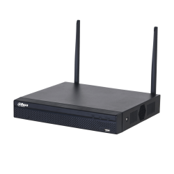 Ein schwarzer Drahtlos-Überwachungsrekorder mit zwei Antennen auf der Oberseite und einer USB-Schnittstelle an der Vorderseite.
