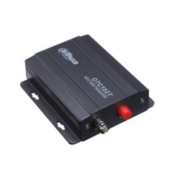 Ein schwarzes elektronisches Gerät von Dahua, Modell OT-101T, mit Anschlüssen auf der Vorderseite und einem roten Schalter.