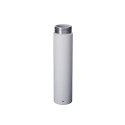 Ein zylindrisches, metallisches Rohrstück mit einem Gewinde an einem Ende, vermutlich aus Aluminium oder Edelstahl.