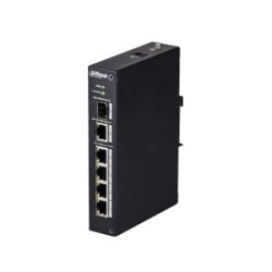 Industrieller Ethernet-Switch mit mehreren Ethernet-Ports und kompakter Bauweise.