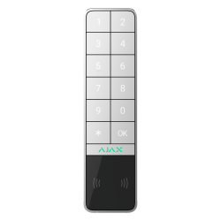 Silbernes Tastenfeld mit nummerierten Tasten, einem OK-Button und dem Schriftzug "AJAX" darunter.
