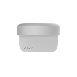 Weißer, quadratischer Sensor mit abgerundeten Kanten, auf dem der Schriftzug „AJAX“ steht.