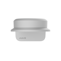 Ein weißer, rechteckiger Sensor mit dem Logo "AJAX" auf der Front.