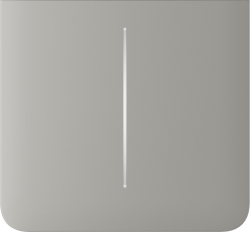 Ein minimalistisches, silbernes Gerät mit einem schlanken vertikalen Lichtstreifen in der Mitte.