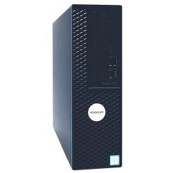 Ein schwarzer Computer-Tower mit Aufschrift 'Avigilon' und 'Precision 3430', ausgestattet mit mehreren Anschlüssen.