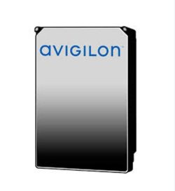 Silbernes Gerät mit dem blauen Schriftzug "Avigilon" auf der oberen Hälfte.