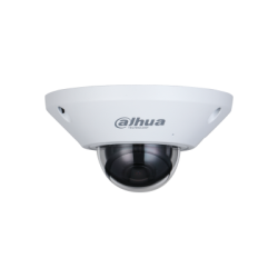 Weiße Dome-Überwachungskamera von Dahua Technology, an der Decke befestigt.
