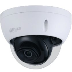 Weiße Dome-Minikamera von Dahua mit schwarzem Objektiv in einem schlichten, modernen Design.