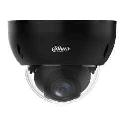 Schwarze Kuppel-Überwachungskamera von Dahua Technology mit transparenter Schutzkuppel und sichtbarem Objektiv.
