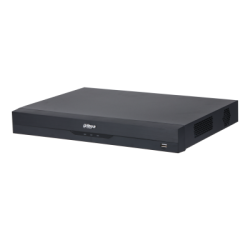 Ein schwarzer DVR-Recorder der Marke Dahua mit Lüftungsschlitzen an den Seiten.