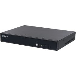 Ein schwarzer Digital Video Recorder (DVR) der Marke Dahua mit zwei USB-Anschlüssen auf der Vorderseite.