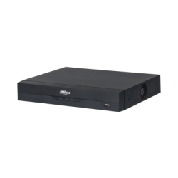 Ein schwarzer Rekorder von Dahua Technology mit schlichter Frontseite und einer USB-Schnittstelle.