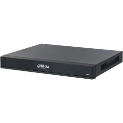 Schwarzer Dahua Technologie DVR-Rekorder mit USB-Anschluss an der Vorderseite und Lüftungsschlitzen an der Seite.