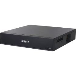 Schwarzer DVR von Dahua Technology mit Lüftungsschlitzen an der Seite und USB-Anschlüssen auf der Vorderseite.