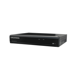 Ein schwarzer Grundig Videoaufzeichner mit USB-Anschluss auf der Vorderseite.