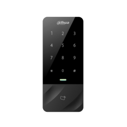 Schwarze numerische Tastatur mit einer Hintergrundbeleuchtung, DreamLogo oben und Symbol für Kartenleser unten.